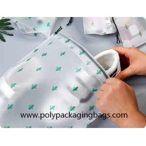 22*33cm Frosted PE Plastic Drawstring Pouch Bag