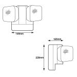 SMD 3014 White LED Exit Twin Spot Emergency Lights Rechargeable Emergency Lamp