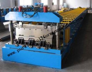 China 22kw Hydraulic Floor Deck Roll Forming Machine For Colored / Galvanized Steel Sheets factory
