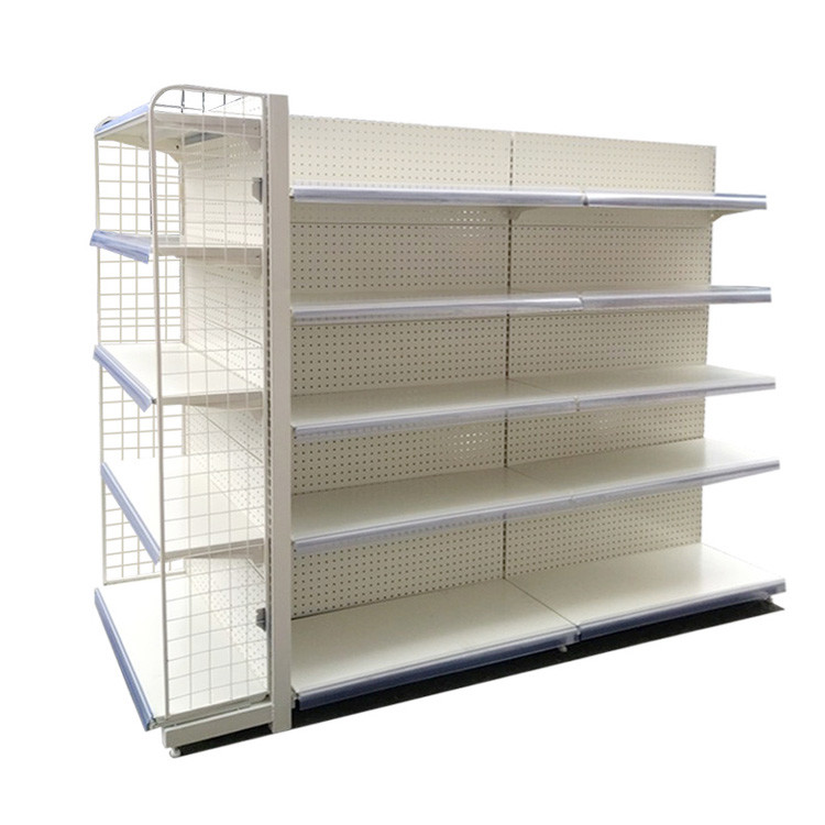 Grid Panel Metal Wire Mesh Supermarket Convenience Store Display Rack Powder Coated