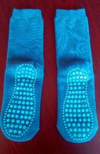 China Custom logo, design airline Sock with Anti-Slip Dots factory