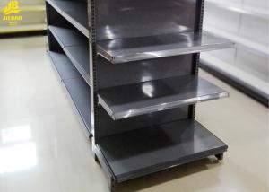 China Large Scale Supermarket Storage Racks With Fence Cold Rolled Steel Dark Gray factory