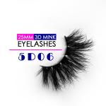 25mm Length 5D Mink Lashes , Ultra Soft Feeling Natural Mink Eyelashes