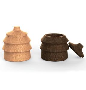 China Custom Christmas Tree Cork Container With Cork Lid Storage Box Canister factory