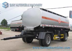 China 15000 L 2 Axles Oil Tank Trailer , Full stainless steel tanker trailers For Water / Chemical / LPG factory