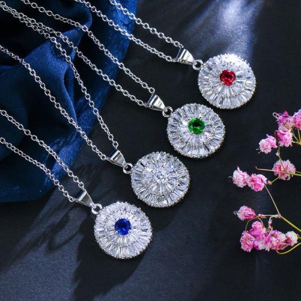 Fashion Luxury Jewelry Set Rhodium AAA Cubic Zircon Cz zircon Necklaces Earrings