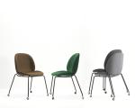 Modern Fabric Upholstered Gubi Beetle Chair Metal Base For Leisure Use