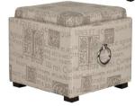 American style Square Bedroom llinen fabric upholstery wheel storage ottoman