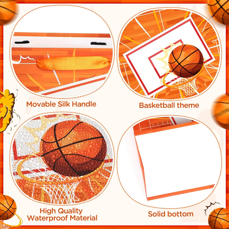 Custom Extra Large Specialty Luxury Orange Candle Gift Paper Bag With Ribbon Handle