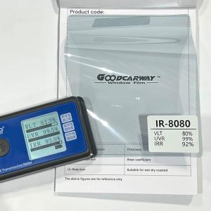 China Nano Ceramic Film IR-8080 VLT 80% Blue Sky Color Clear Vision Solar Window Film factory