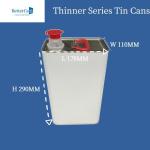 Square 5L Metal Can , Empty Paint Gallon Cans For Thinner Coating Hardener