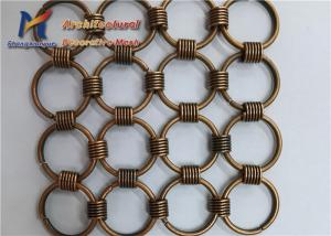China Gold Chain Link Wire Mesh Partition Panels 2.0mm SS316L factory