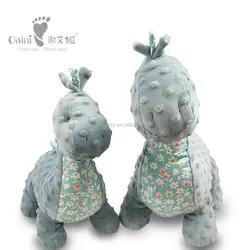 China Custom Cute Green Dinosaur Plush Toy 36cm Infant Sleeping Soft Toys factory