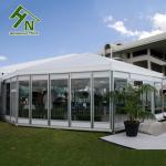 Aluminium Frame Hexagon Marquee Tent Gazebo Canopy With Glass Walls
