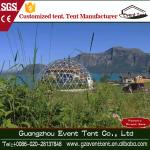 Popular Steel Frame Seaside White Geodesic Dome Tent Diameter 6m - 8m