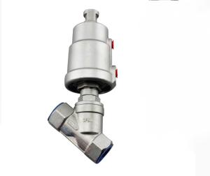 China Stainless Steel 304 Y Type Angle Seat Pneumatic Valve for Sanitary Air Control System factory