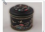 Brushing Metal Stamping Service Pure Tinplate Round Shape Cans Gift For Tea