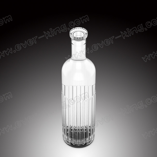 Offset Printing Liquor Vodka Spirit Glass Custom With Aluminum Cap