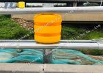 Galvanized Rail Safety Roller Barrier System Pu Rollers Yellow Rustproof