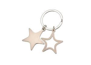 China Star Shaped Metal Keychain Holder Rose Gold Car Key Ring Holder UV Printing factory