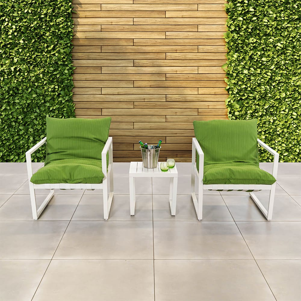 Outdoor Leisure Aluminum Garden Chair Aluminum Lounge Set L 45 x W48 x H45cm Aluminum