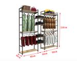 Modern Style Clothing Shop Display Racks Wall Mounted Clothing Rack For Shopping