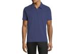 Polyester Zip Mens Personalised Polo Shirts Casual Split Hem Wrinkle Resistant