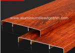 Non - Formaldehyde Aluminium Skirting Board Corner Covers Profile Wood Grain