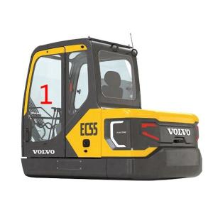 China EC55 VOLVO Windshield Glass Left Door Position NO.1 Digger Window Replacement factory