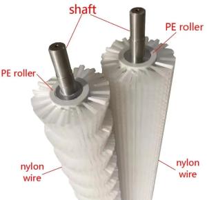 China Cylindrical Roller Brush Customizable For Vegetable Potato Carrot Peeling And Cleaning factory