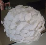 White Faux Linen Bedside Lamp Shades E26 Leaves Light Shade D300