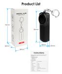 Women Self Defense Keychain Colorful 130db Led Personal Alarm With Aaa Battery