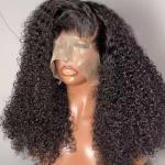 Afro Kinky Curly Lace Front Wig Human Hair 13x4 Transparent Lace Wig Brazilian