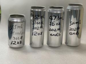 China Custom Printing 355ml SGS Blank Aluminum Cans For Beer factory