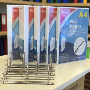 China White File Folder Durable Hinge ONE Touch Easy Open 4 Ring Binder With 4cm Back Width PVC factory