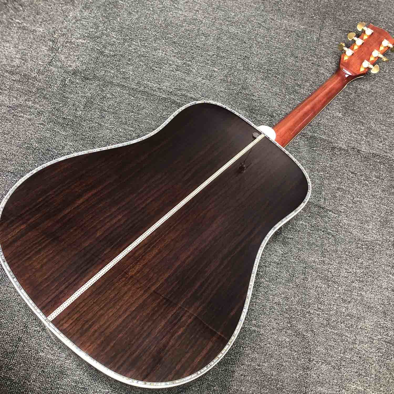 Custom Dove Style 6 Strings 41 inch Solid Rosewood Back Side Spruce Top OEM Acoustic Guitar in Natural Color