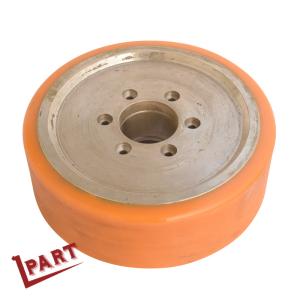 China Polyurethane Electric Load Forklift Drive Wheel For Pallet Jack OD 285mm ID 68mm factory