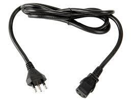China 220VAC Long Extension Cord , Laptop Power Cord With EU 3 Pin Plug factory