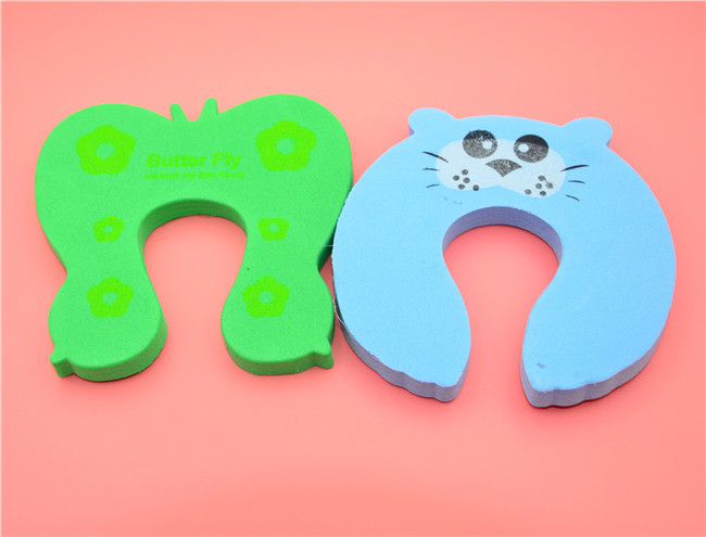 Cartoon Foam Baby Door Stopper Sliding Door Rubber Type Easy To Install / Remove