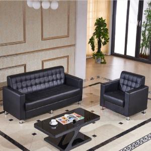 China Executive Modern Black Leather Office Or Hotel Sofa Chair Elegant And Endurable factory
