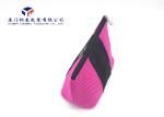 Triangle Side View Zippered Cosmetic Bag Fabric Ladies Makeup Bag Light Weight