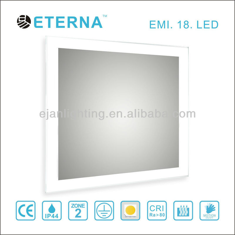 Hotel Bathroom Luxury LED Lit Up Mirror with Wall Mounted Installation and Equipped Light