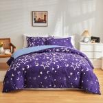 White Floral Bedding Sets for Kids Boys Girls Twin 2 PCs Glow in The Dark Duvet
