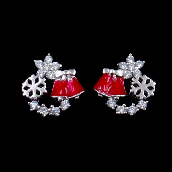 Christmas Gift Multi Color Rhinestone Earrings For Women With Zircon And