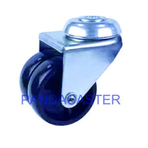 China Black Polypropylene Swivel Furniture Wheels Bolt On Swivel Castors factory
