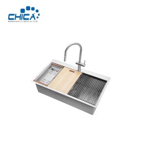China 28x22x10cm Retangular SUS201 304 Stainless Steel Kitchen Sinks Handmade House Kitchen Sinks For House factory