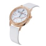 10mm White Leather Strap Quartz Watch White Genuinle Leather Band
