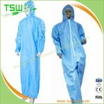 Breathable SMS Disposable Coverall Suit With Hood