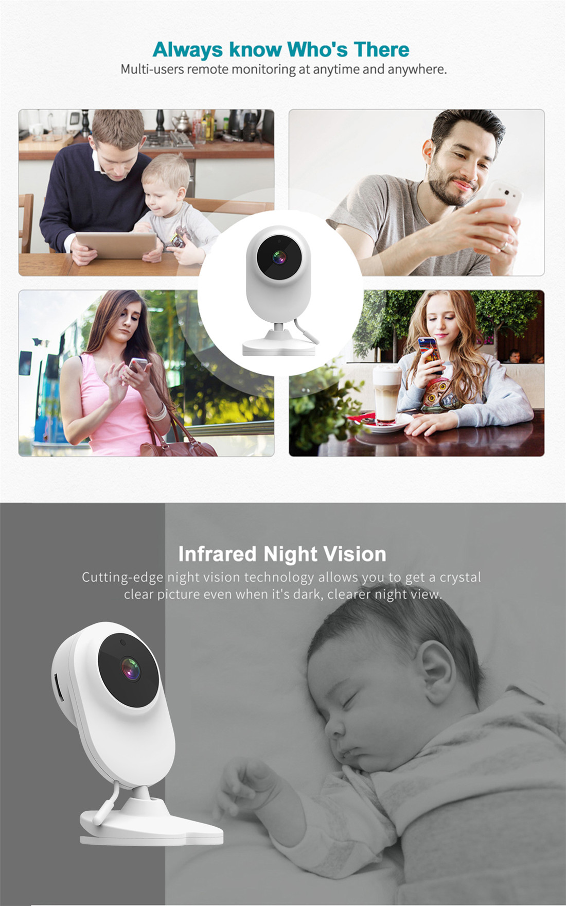 Baby Monitor Fixed camera with Lullby