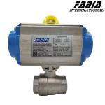 Stainless Steel Pneumatic Ball Valve Air Actuated Two Way Internal Tooth